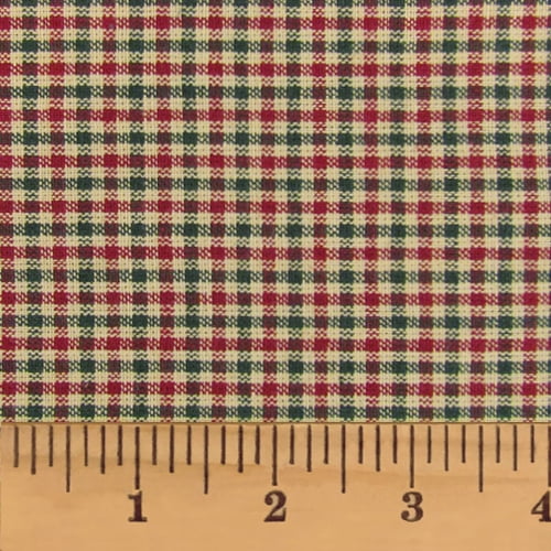 BY THE YARD RED & GREEN COTTON PLAID